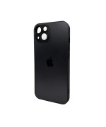 Чехол AG Glass Matt Frame Color для iPhone 15, Graphite Black