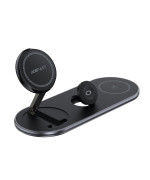 Бездротовий зарядний пристрій ACEFAST E19 Qi2 Desktop 3-in-1 Wireless Charging Holder, Black