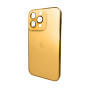 Чехол AG Glass Sapphire Frame для iPhone 15 Pro, Gold