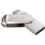 Флешка Flash SanDisk USB 3.1 Ultra Dual Luxe Type-C 128Gb (150 Mb/s), Silver