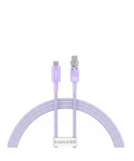 Кабель Baseus Explorer Series Fast Charging with Smart Temperature Control Type-C to Type-C 100W 1m, Nebula Purple