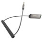 Bluetooth-ресивер HOCO E78 Benefit car AUX BT receiver with cable, Metal Gray