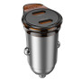 Автомобильное зарядное устройство HOCO NZ16B PD45W, Metal Grey
