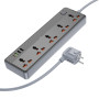 Мережевий подовжувач BOROFONE BAC5A Lord 5 socket EU PD20W / Type-C / USB, Black