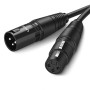 Аудіокабель UGREEN AV130 Cannon Male to Female Microphone Extension Audio Cable 1m, Black