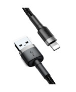 Data-кабель Baseus Cafule Cable USB to Lightning 2.4A 1m, Gray-Black