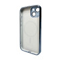 Чехол AG Glass Sapphire Frame для iPhone 15, Sierra Blue