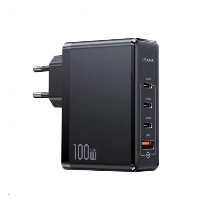 Сетевое зарядное устройство Usams T50 PD100W / QC5.0 5A, Black