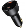 Автомобільний зарядний пристрій Baseus Superme Digital Display PPS Quick Charger Car Charger 100 W, Black