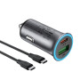 Автомобільний зарядний пристрій ACEFAST B16 95W USB-A + USB-C, Metal Gray
