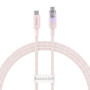 Кабель Baseus Explorer Series Fast Charging with Smart Temperature Control Type-C to Type-C 100W 1m, Pink