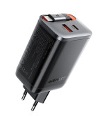 Сетевое зарядное устройство ACEFAST A111 PD67W / QC4.0 with retractable cable, Black