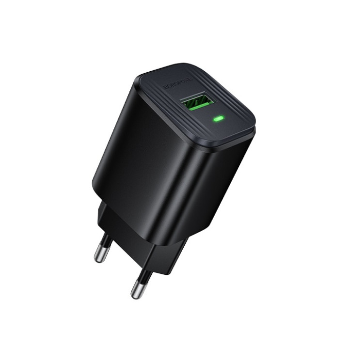 Мережевий зарядний пристрій BOROFONE BAS82A QC3.0, Black