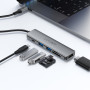USB-хаб ACEFAST J18 USB-C 6-in-1, Metal Gray