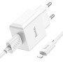 Сетевое зарядное устройство HOCO C106A Leisure single port charger set 10.5W 2.1 A, White