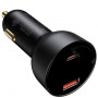 Автомобільний зарядний пристрій Baseus Superme Digital Display PPS Quick Charger Car Charger 100 W, Black