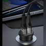 Автомобільний зарядний пристрій Usams US-CC114 C20 Dual USB 2.4A, Black