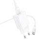 Мережевий зарядний пристрій BOROFONE BA110A з кабелем USB-A to MicroUSB, White