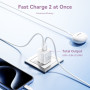 Сетевое зарядное устройство для Vention FEQ USB / Type-C 30W EU-Plug, White