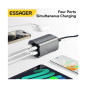 Зарядное устройство ESSAGER ECT2AC-JYB0G-Z GaN Table Charger 2C2A EU 67W, Grey