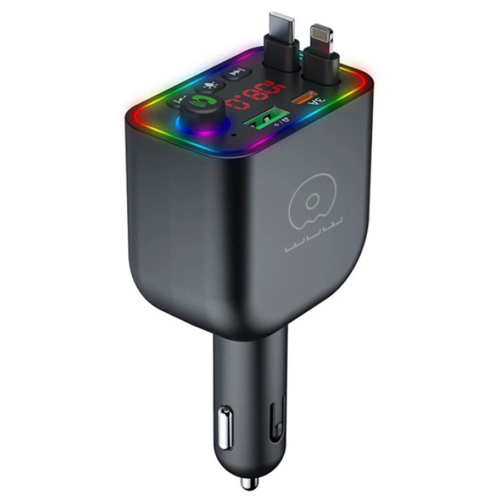 Автомобильное зарядное устройство с FM-модулятором WUW C237 25W, Black
