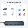 USB HUB UGREEN CM219 4-Port USB 3.0 1m, Black