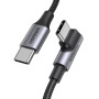 Data-Кабель UGREEN US334 USB-C 2.0 to Type-C 1m, Black