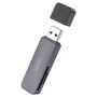 Картридер HOCO HB45 2 in 1 USB 3.0 OTG, Gray