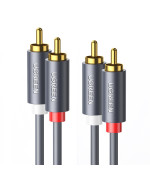 Аудиокабель UGREEN AV104 2RCAм to 2RCA 5m, Black