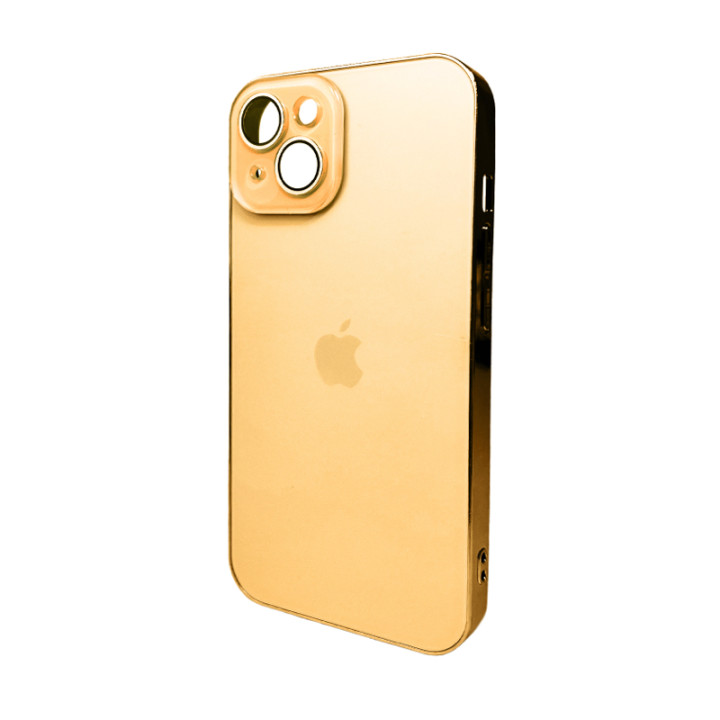 Чехол AG Glass Sapphire Frame для iPhone 15, Gold