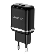 Мережевий зарядний пристрій BOROFONE BA36A PD18W / QC3.0 3A, Black