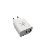 Сетевое зарядное устройство WUW C172 20WPD USB-C + USB QC3.0 18W, Black