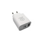 Сетевое зарядное устройство WUW C172 20WPD USB-C + USB QC3.0 18W, Black