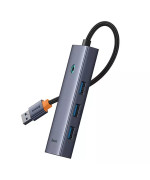 USB - хаб Baseus UltraJoy Series 4-Port USBA to USB 3.0, Space Grey