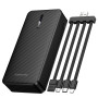Зовнішній акумулятор Power Bank BOROFONE BJ84A10W, cable Type-C / Lightning / microUSB / USB-A 20000mAh, Black