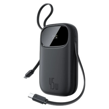 Внешний аккумулятор Power Bank Baseus EnerFill FC31 Qpow 3 45W with cables Type-C / Lightning 20000mAh, Cosmic Black