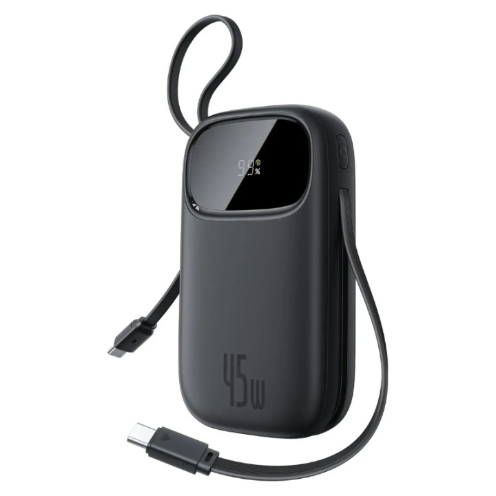 Зовнішній акумулятор Power Bank Baseus EnerFill FC31 Qpow 3 45W with cables Type-C / Lightning 20000mAh, Cosmic Black