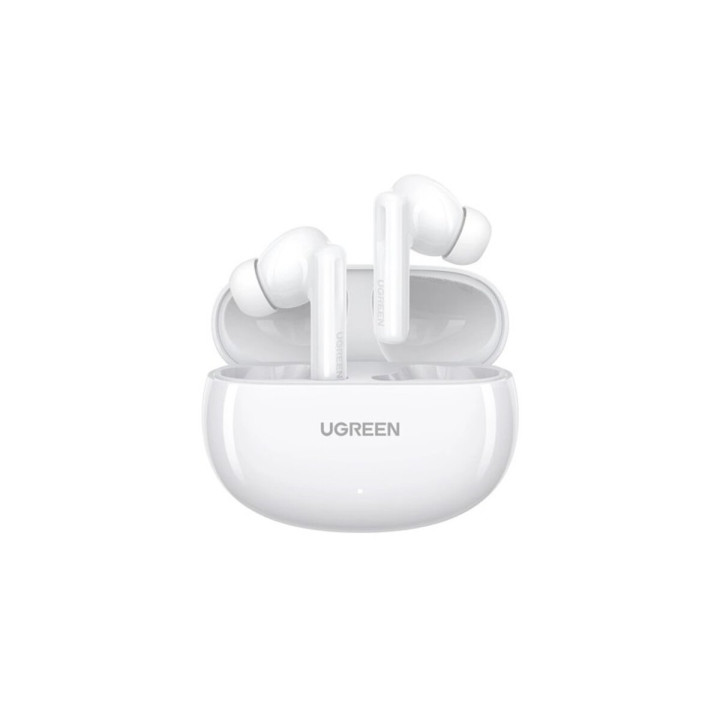 Беспроводные Bluetooth наушники-гарнитура UGREEN WS200 HiTune T6 Hybrid Active Noise-Cancelling Earbuds, White