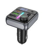 Автомобильное зарядное устройство з FM - модулятором BOROFONE BC50 Ascenso PD20W + QC3.0 38W, Black