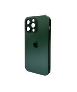 Чехол AG Glass Matt Frame Color для iPhone 15 Pro Max, Green