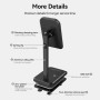 Тримач для телефону Height Adjustable Desktop Cell Phone Stand Black Aluminum Alloy Type, Black