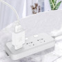 Мережевий зарядний пристрій WUW T66 з кабелем USB-A to USB-C, White