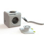 Мережевий подовжувач Allocacoc PowerCube Extended із заземленням 4 розетки 2 USB 1.5м, Grey