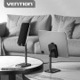 Тримач для телефону Height Adjustable Desktop Cell Phone Stand Black Aluminum Alloy Type, Black