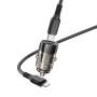 Автомобильное зарядное устройство BOROFONE BZ29A Talented PD36W QC3.0 Cable Type-C to Lightning 1m, Black