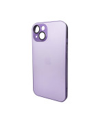 Чехол AG Glass Matt Frame Color для iPhone 15, Light Purple