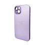 Чехол AG Glass Matt Frame Color для iPhone 15, Light Purple