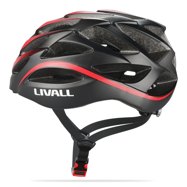 Смартшолом Livall BH62 NEO з акустикою, мікрофоном, сигналами та пультом BR80 (55-61см), Black-Red