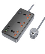 Мережевий Подовжувач BOROFONE BAC3A Roy 3 position socket PD20W 3A, Black