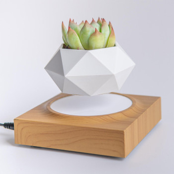 Магнітний левітаційний горщик для рослин HCNT Magnetic Levitating Pot M10-FP Wood Grain